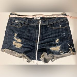Women’s Studio Blue Kadence high rise stretch distressed denim jean shorts sz 30